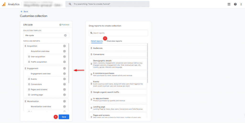 21. reports library. reports 3. customize ga4 reports