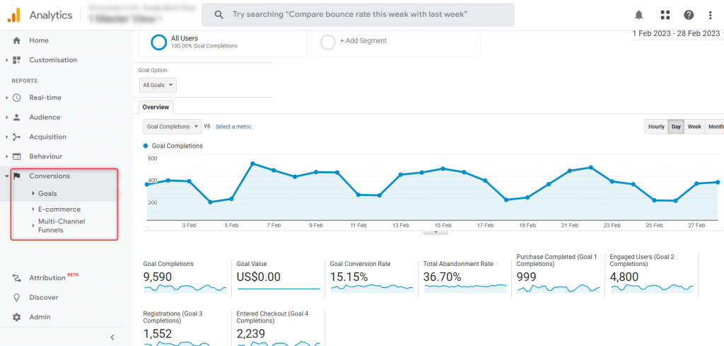 12. universal analytics conversions reports