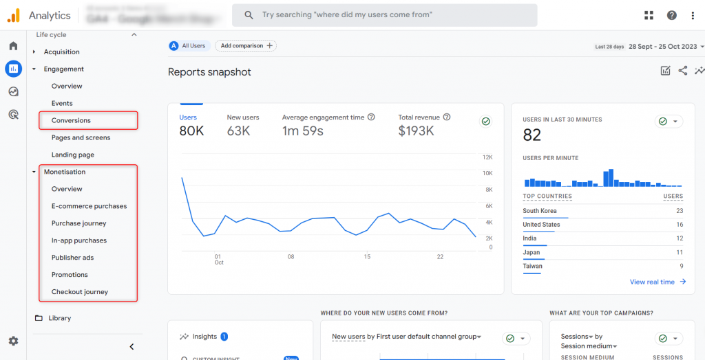 13. google analytics 4 conversions reports