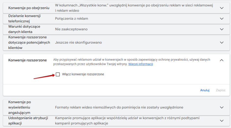 optymalizacja kampanii google ads z wykorzystaniem rozszerzonych konwersji 2 optymalizacja kampanii google ads z wykorzystaniem rozszerzonych konwersji 1